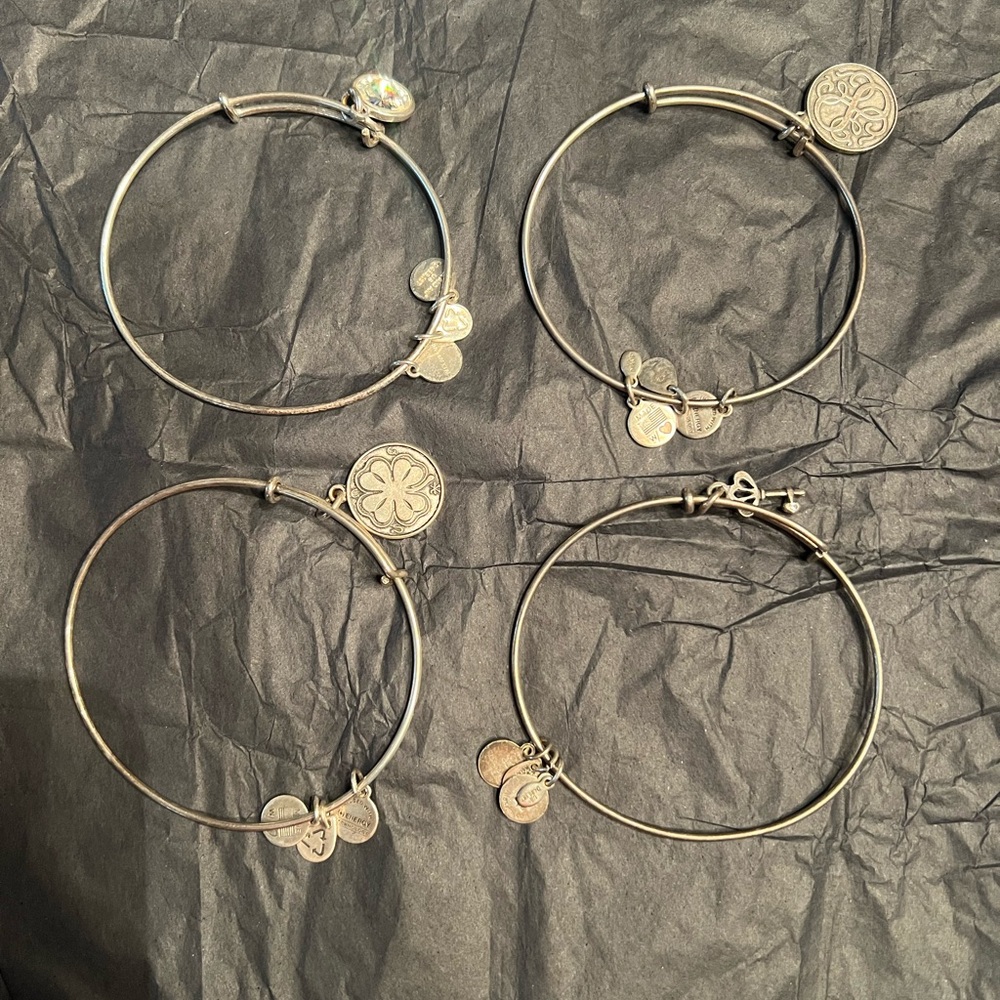 Alex and Ani Silver Charm Bracelet Set